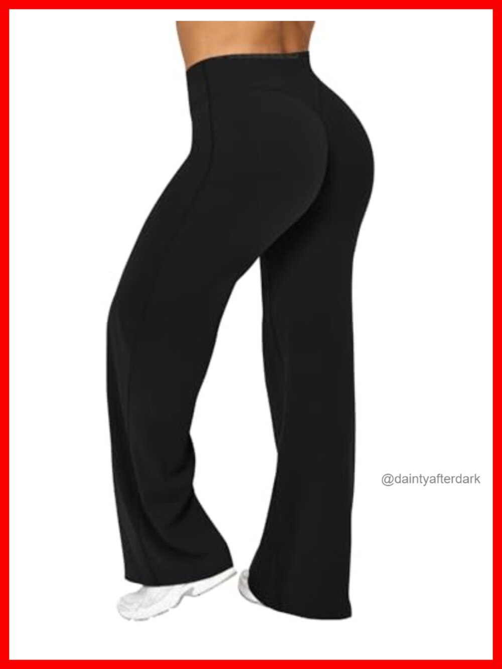 Women High Waist Wide Leg Yoga Pants Glute Lift Seam Stretch Gym Leggings